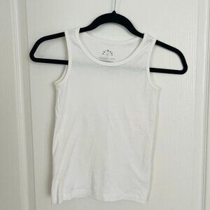 Primary 100% Organic Cotton Solid White Tank Top Kids Unisex Size 10